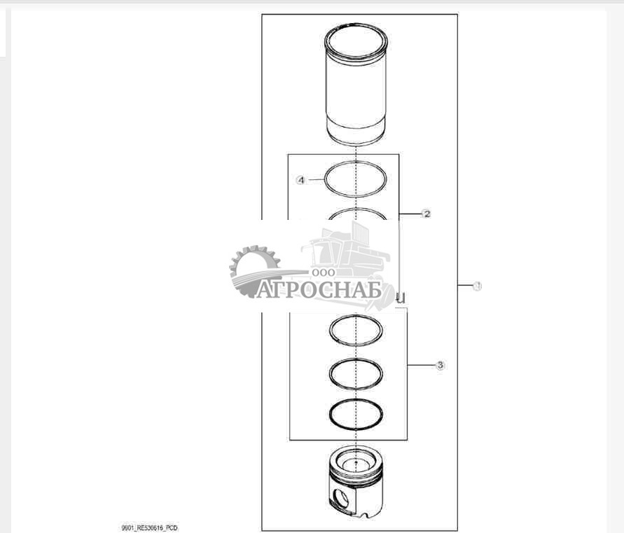 9901 Комплект гильзы поршня 